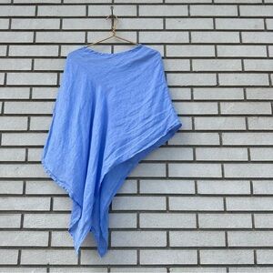 Crown Linen Designs Linen Shawl Pastel Baby Blue